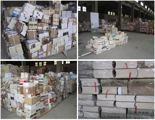 某出版社倉(cāng)庫(kù)的庫(kù)存及滯銷圖書堆積如山的景象讓人揪心
